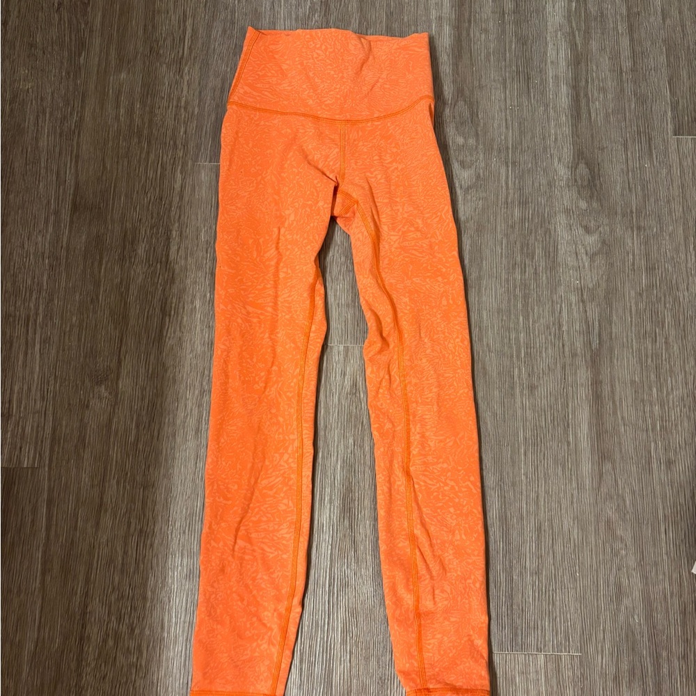 Lululemon orange print leggings